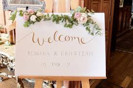 Wedding Welcome Sign Wedding Sign Flowers Laurel Weddings Wedding Florist Laurel Wedding Dusky Pink Weddings Unique Wedding Flowers