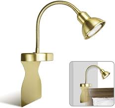 Looking for a good deal on headboard lamp? Amazon Com Solfres Innovative Design Headboard Reading Light No Drilling Golden Reading Lights For Books In Bed Dimmable L Lamp Reading Lamp Headboard Lamp