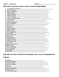 Affirmative And Negative Commands In Spanish Worksheets