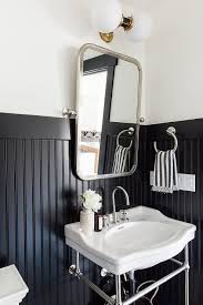 Photo by keller & keller , via dti. Black Beadboard Trim With 2 Leg Washstand Transitional Bathroom