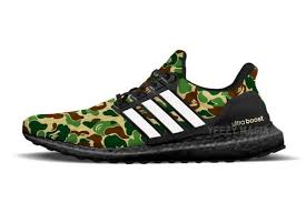 The Bape X Adidas Ultraboost Gets A Tentative Release Date Sneakers Men Fashion Bape Shoes Adidas Ultra Boost