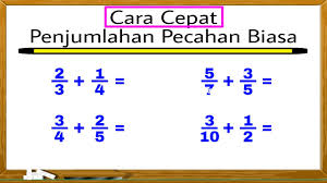 Check spelling or type a new query. Cara Cepat Dan Mudah Penjumlahan Pecahan Biasa Youtube