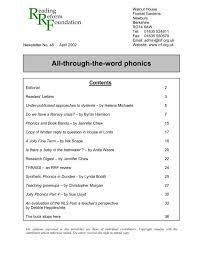 Systematic synthetic phonics in initial teacher education. Explain How Systematic Synthetic Phonics Supports The Teaching Of Reading In Early Years Explain How Systematic Synthetic Phonics Supports The Jim Rose S Interim Report On Best Practice In The