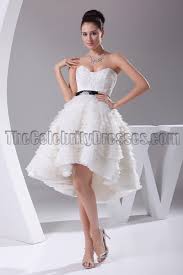 This sophisticated look is fun. New Style A Line Hi Low Cocktail Short Wedding Dresses Thecelebritydresses