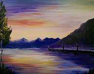 Sunset on the Lake - Tipsy Brush Painting Party!