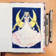 Artstation Sailor Moon Traditional Fan Art Showreel Anna 4erepawko Meszaros
