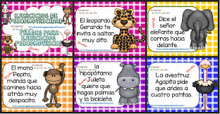 Ejercicios de psicomotricidad. Frases para ejercicios ...