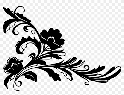 You can use them for free. Flower Corner Transparent Black And White Hd Png Download 3016x2189 6025265 Pngfind