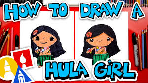 Drawing a picture is a fun way to practice body parts or descriptive words (big. How To Draw A Hula Girl Youtube