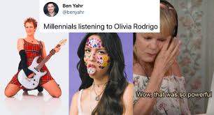 See, rate and share the best millennials memes, gifs and funny pics. Olivia Rodrigo S Sour Memes About Millennials Listening Feeling Old