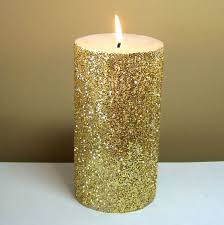Gold Glitter Unscented Decorative Pillar Candle Choose Size Etsy Pillar Candle Decor Pillar Candles Pillar Candles Wedding