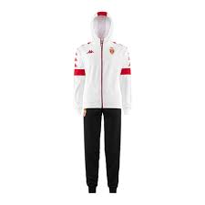 Jeder tag ist ein kleines abenteuer! Fussball Kappa Abeod 3 Monaco Trainingsanzug Manner White Black Red Private Sport Shop