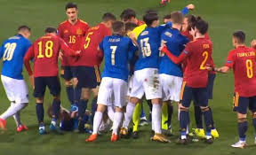 Having watched both spain and italy's games. Video Three Red Cards As It Kicks Off Between Spain And Italy U21