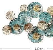 Amazon.com: Modern Wall Sculpture Decor Metal Wall Art Décor Sculpture, Wall-Mounted Three-Dimensional Wrought Iron Openwork Lotus Leaf Wall ...