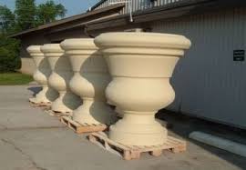 A pair of upper shelves and a larger lower. Large Urn Fiberglass Planters And Containers Palmetto Planters