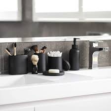 Our bathroom accessories category offers a great selection of bathroom canisters and more. Dish Complete Essentials Hand Soap Dispenser 100 Resin Safe And Suitable For Children Cotton Canister And Tumbler Toothbrush Holder Premium Matte Black Bathroom Accessories Set Hotel Quality Bathroom Accessory Sets Bathroom Accessories