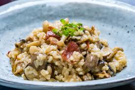 Creamy Bacon And Mushroom Risotto Recipe Bacon And Mushroom Risotto Mushroom Risotto Recipes Bacon Risotto
