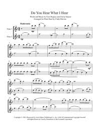 Do You Hear What I Hear Arranged For Flute Duet Digital Sheet Music Sheet Music Flute