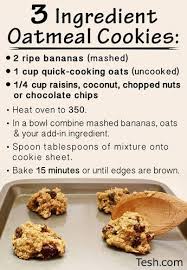 3 Ingredient Oatmeal Cookies Healthy Cookies Recipes Healthy Snacks