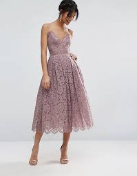 Vestiti vestiti donna vestiti online asos. Vestito Midi Da Cerimonia In Pizzo Con Spalline Asos Asos