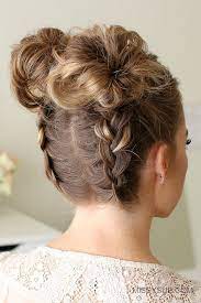 Double Dutch Braid High Buns Missy Sue Braided Hairstyles Short Hair Updo Braided Bun Hairstyles