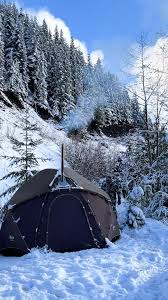 Hercules Winter Tent And X3 Wood Stove For Late Season Cold Weather Winter Camping Adventure Video In 2020 Camping Survival Winter Tent Tent Camping