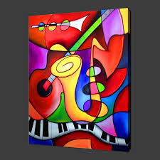Looking for diy wall art ideas to spruce up your living room? Abstract Design Music Instruments Canvas Print Wall Art Picture Ready To Hang Ebay