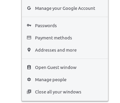Click the change user button. How To Remove Google Account From Chrome