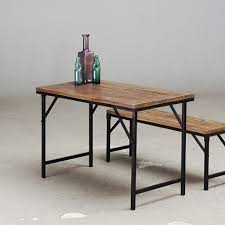 Atfuvf1206 Brewhouse Folding Table Brewhouse Folding Dining Table With A Steel Frame In Black And An Antique Finish Ma Folding Table Table Folding Dining Table