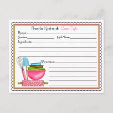 Kitchen Supplies Baking Cooking Recipe Cards Zazzle Com In 2020 Kitchen Supplies Recipe Cards Cooking Recipes