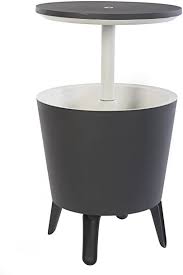 Whether you're looking for style or practicality, you can be certain that everything here is both. Keter Modern Cool Bar Outdoor Patio Furniture And Hot Tub Side Table With 7 5 Gallon Beer And Wine Cooler Grey Amazon Co Uk Garden Outdoors