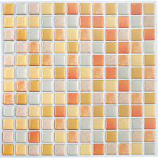 Yellow mosaic tiles are fun, vibrant, and unexpected. Yoillione 3d Mosaic Tile Stickers Bathroom Tile Decals Stickers Yellow Tile Backsplash Kitchen Tile Wallpaper Tile Wall Stickers Vinyl Self Adhesive Tiles Peel And Stick On Tiles Transfers Amazon Co Uk Kitchen Home