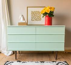 Mint Green Painted Mid Century Modern Dresser By Vintagefreshshop Dicas Sobre Casa Dicas Para Casa Decoracao De Casa