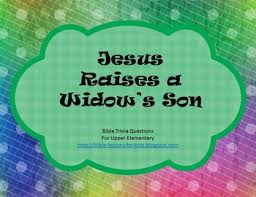 The more questions you get correct here, the more random knowledge you have is your brain big enough to g. Jesus Heals A Widow S Son Bible Trivia Questions Tpt