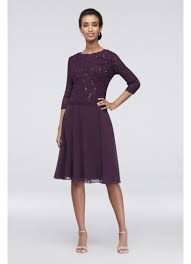 Sequin Lace Scoopneck Short A Line Petite Dress David S Bridal Petite Cocktail Dresses Petite Dresses Dresses