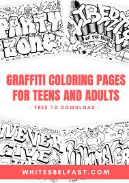 The set includes facts about parachutes, the statue of liberty, and more. Graffiti Coloring Pages For Teens And Adults Whitesbelfast Com