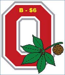 This stitch creates a delicate fabric made up of columns of criss cross patterns. Easy Patterns The Ohio State University Buckeyes Cross Stitch Pattern