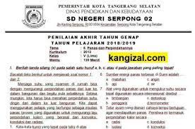 Oleh karena itu anda tinggal menyesuaikan kebutuhan yang anda perlukan. Soal Uas Pat Ukk Kelas 5 Tema 6 Kurikulum 2013 Revisi 2019 2020 Kang Izal Blog