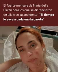 https://ow.ly/fOWZ50Wo6FO El fuerte mensaje de María Julia Oliván para los  que se distanciaron de ella tras su accidente: “El tiempo le saca a cada  uno la careta”