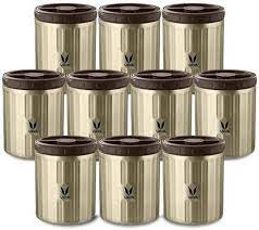 View all kitchen storage & tools. Vaya Preserve 5000 Ml Graphite Vacuum Insulated Stainless Steel Kitchen Storage Containers Canister Set 10 X 500 Ml 10 Containers 5000 Ml Steel Grocery Container Price In