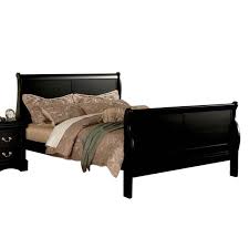 Enjoy free shipping on most stuff, even big stuff. Acme Black Queen Select Hardwood Sleigh Bed Kd Headboard And Footboard Walmart Com Walmart Com