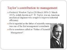 Scientific Management Topic Management Theory By F W