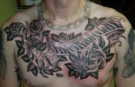 101 Best Rose Tattoos For Men Cool Designs Ideas 2021 Guide Chest Tattoos For Women Chest Tattoo Men Cool Chest Tattoos