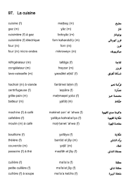 Vocabulaire Francais Arabe Egyptien La Cuisine Vocabulary Learning Arabic Arabic