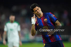 Licensable picture: Joao Cancelo of FC Barcelona celebrates after scoring the 1-0 (Photo by pressinphoto/Sipa USA)