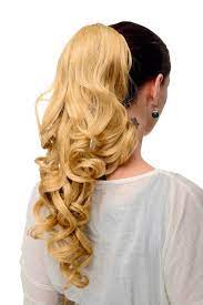 Slide it into the top of the straw and clamp it onto your roots. Sa09 66 Hairpiece Ponytail Extension Very Long Beautiful Wavy Slightly Curly Curls Straw Blond 20