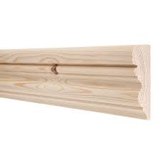Primed finger jointed pine chair rail. Pine Windsor Dado Rail 3 Metre From Loveskirting Co Uk