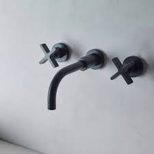Wall mounted bath taps waterfall spout wall taps black bath filler tap brass. 5 Industrial Style Black Bath Taps Hello Peagreen