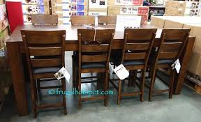 Costco Sale Universal Broadmoore 9 Pc Counter Height Dining Set 799 99 Counter Height Dining Sets Dinning Tables And Chairs Dining