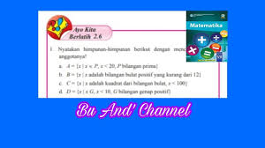 Buatlah beberapa pertanyaan tentang bacaan di atas. Ayo Kita Berlatih 2 6 Matematika Kelas 7 Bab 2 Himpunan Nomor 1 4 Halaman 147 148 Youtube